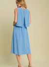Sleeveless Double Layer Top Dress - Lt. Blue