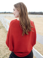 Slouchy Sweater - Cherry Red