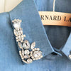 LG Rhinestone Faux Collar - Blue