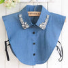 LG Rhinestone Faux Collar - Blue