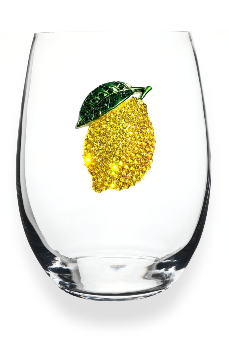 QJ Stemless Wine Glass - Lemon