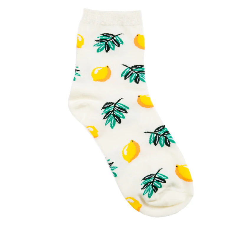 Lemon Tree Sock - White