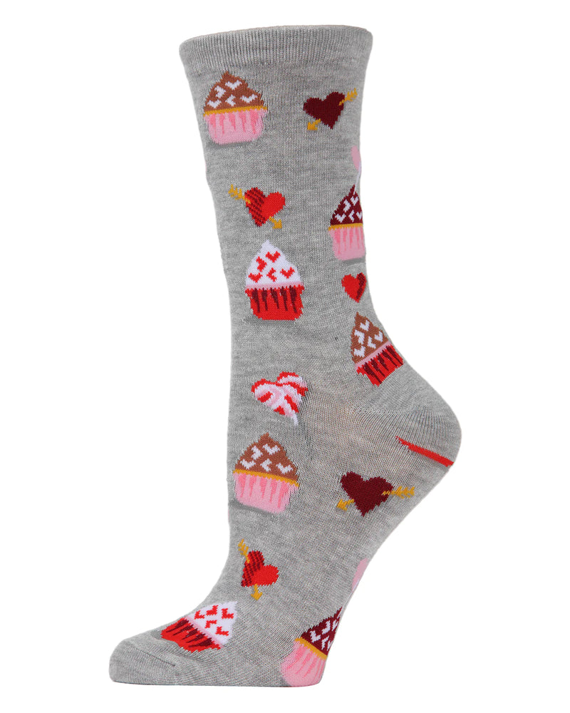 Cupcake Crew Socks - Charcoal