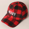 Buffalo Plaid "Merry" Ball Cap - Red