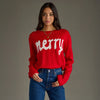 "Merry" Crewneck Sweater - Red/White