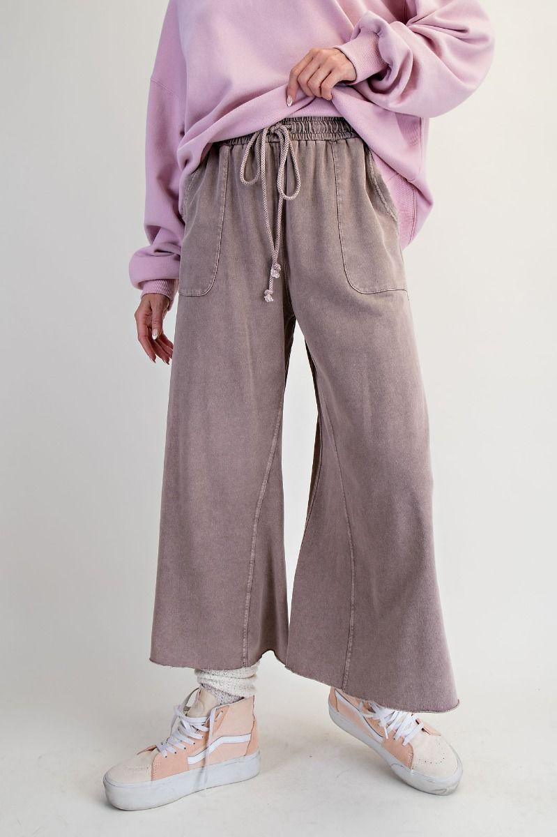Mineral Wash Boho Pant - Ash