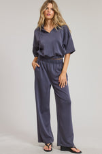Modal Elastic Waist Pants - Graphite