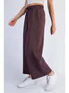 Modal Wide Leg Cropped Pant - Espresso