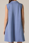 Modal Collared Sleeveless Dress - Cornflower