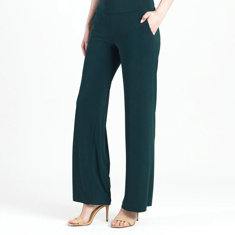 Signature Wide Leg Pocket Pant - Hunter Green