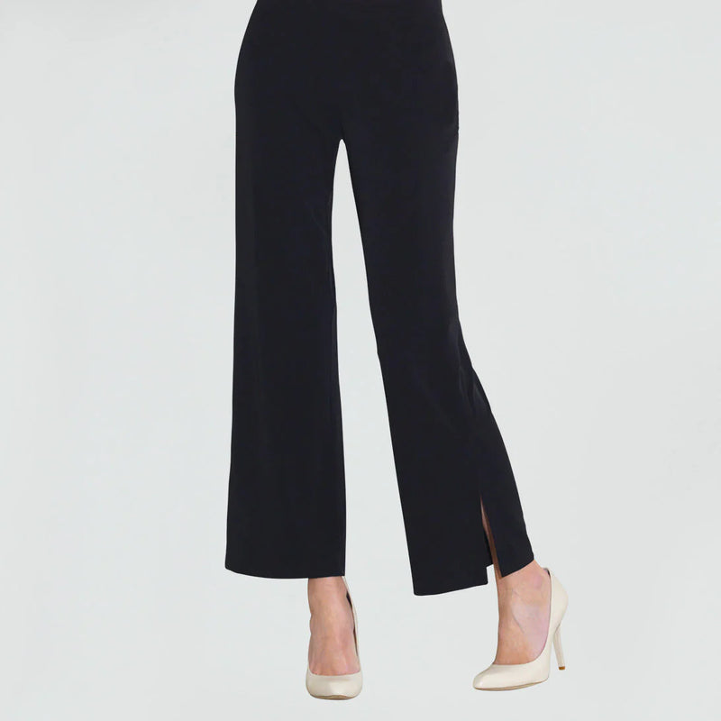 Signature Side Slit Ankle Pant - Black