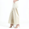 Pleated Pocket Wide Leg Pant - Khaki