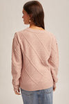 Pearl Detail Sweater - Pink
