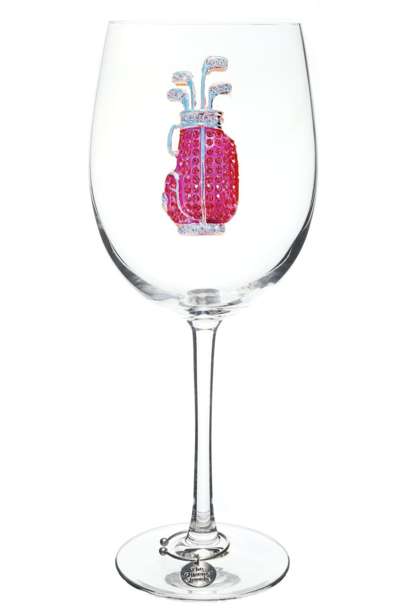 QJ Stemmed Wine Glass - Pink Golf Bag