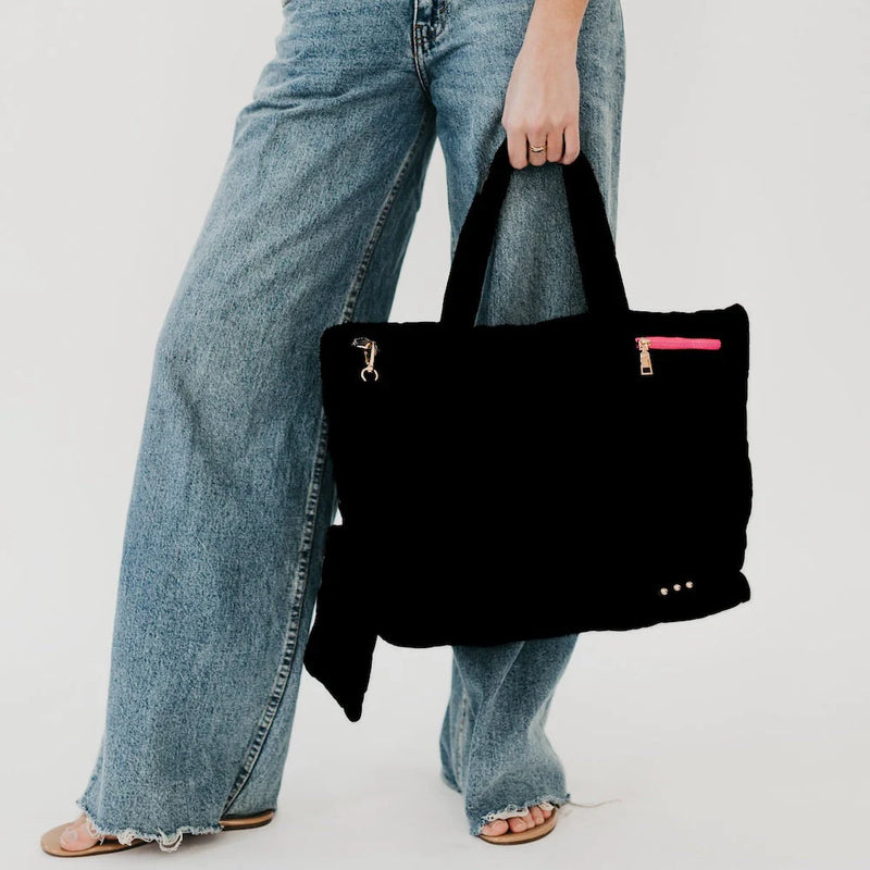 Presley Puffer Tote Bag - Black