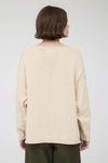 Raw Edge Oversized Sweater - Oatmeal