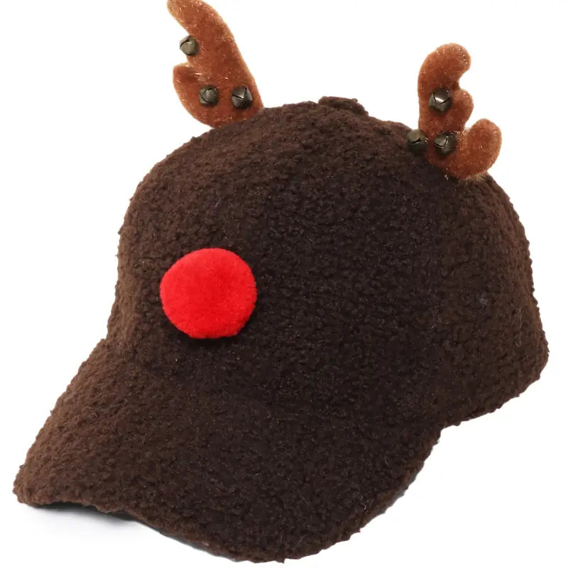 Reindeer Ball Cap - Brown