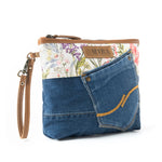 Dahlia Denim Clutch Handbag - Blue