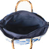 Classic Cottage Checker Tote - Blue/Cream