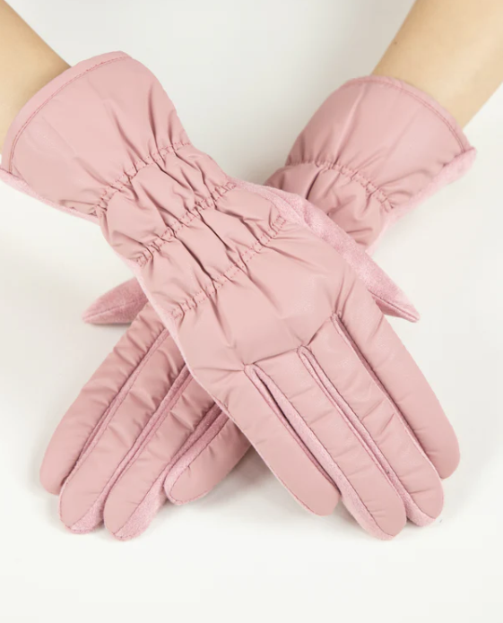 Matte Puffer Glove - Dusty Rose