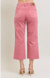 JB88983 HW Crop Wide Leg Jean - Rose