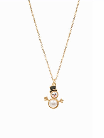 N212 - Pearl Snowman Necklace