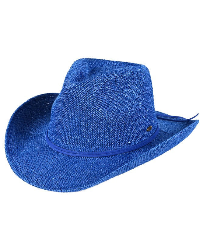 Sequin Cowboy Hat - Royal Blue