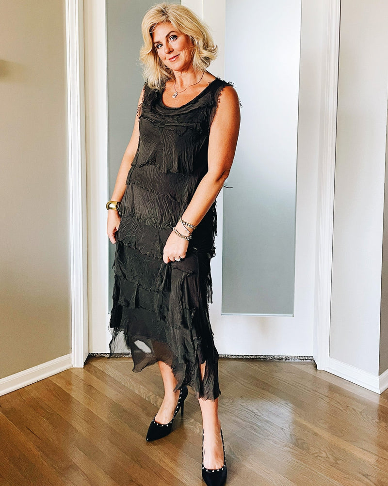 Full Length Silkiness Dress - Umber