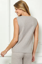 Sleeveless Sweater Top - Mocha
