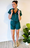 Elastic Waist Scuba Short - Hunter