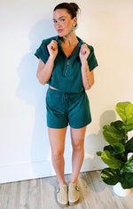 Elastic Waist Scuba Short - Hunter