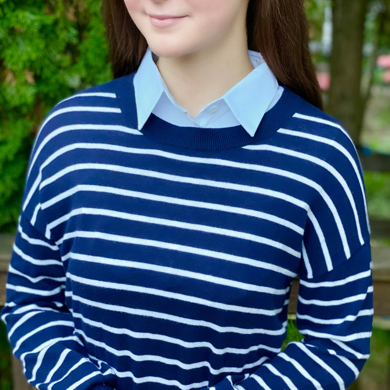 Solid Faux Collar - Light Blue