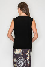 Stephan Knitted Sleeveless Top - Black