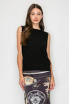 Stephan Knitted Sleeveless Top - Black
