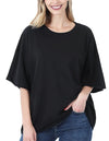 French Terry Top - Black