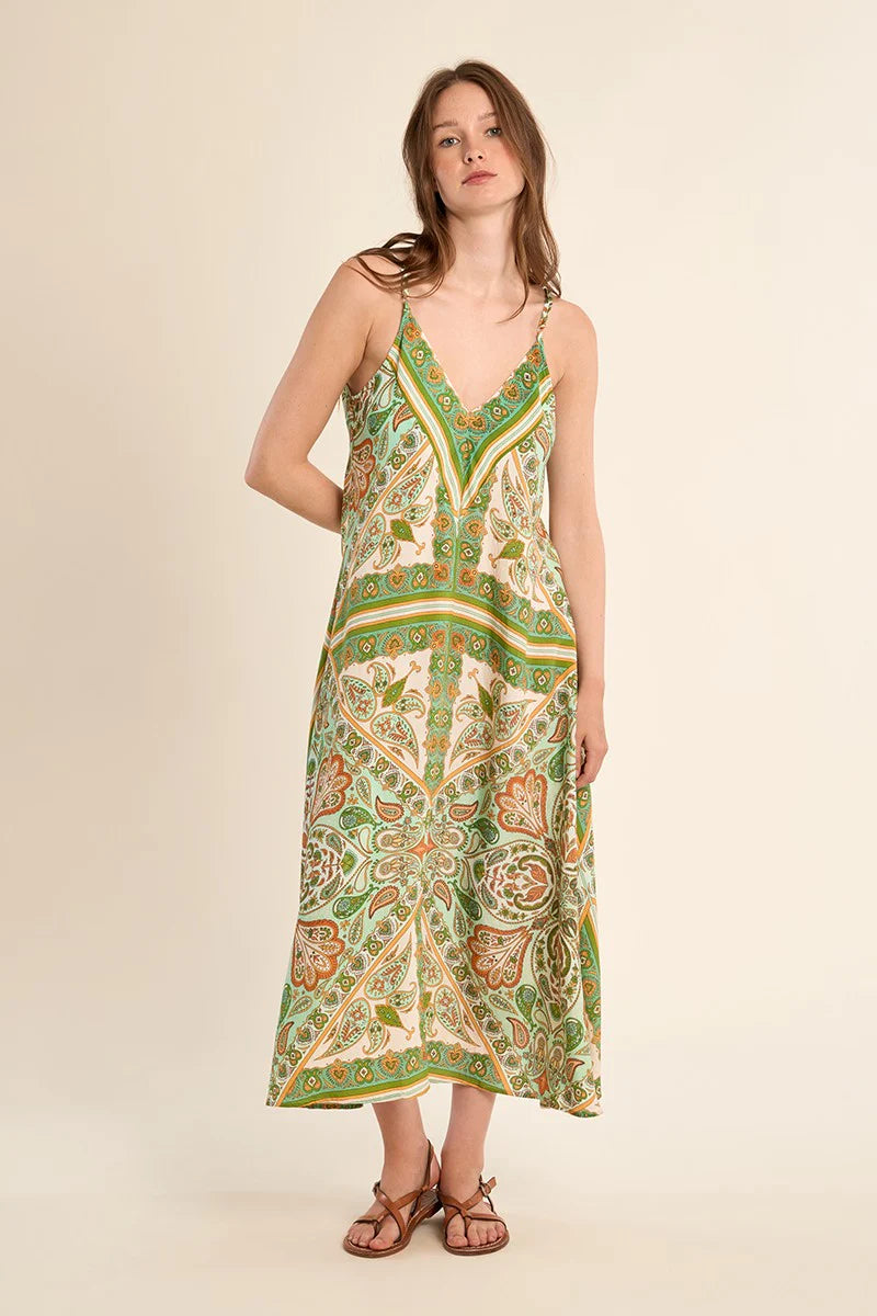 thin flowy dress Rvasteizo Maxi Dress Solid Linen Thin Sling V Neck Lace Loose Summer Beach  Resort Vacation Wear
