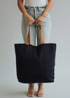 Drink on the Boat Canvas Tote - Navy