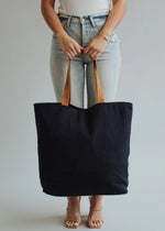 Drink on the Boat Canvas Tote - Navy