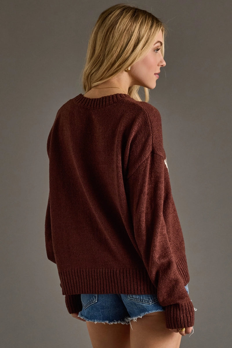Wine Weather Sweater - Brown