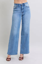 JB82625 High Waist Washed Wide Leg - Med.