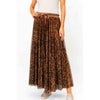 Leopard Tulle Maxi Skirt - Rust