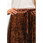 Leopard Tulle Maxi Skirt - Rust