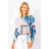 Dolman Sleeve Arc De Triomphe Top - Blue