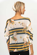 Dolman Sleeve Carousel Top - Off White