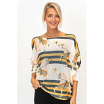 Dolman Sleeve Carousel Top - Off White