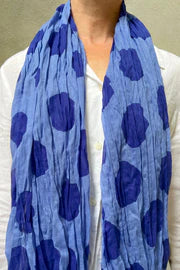 Dot Print Twist Scarf - Peri/Ink