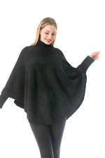 Brighton Knit Poncho - Black