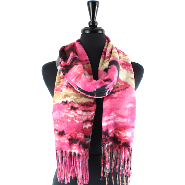 Cloudy Skies Scarf - Fuchsia