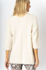Cozy Texture Open-Front Cardigan - Cream