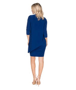 Two-Layer Ruched Dress - Royal